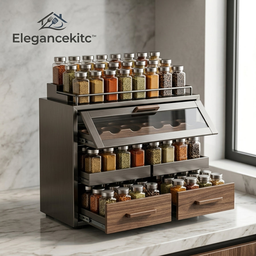 Elegancekitc TierNest Spice Storage Cabinet
