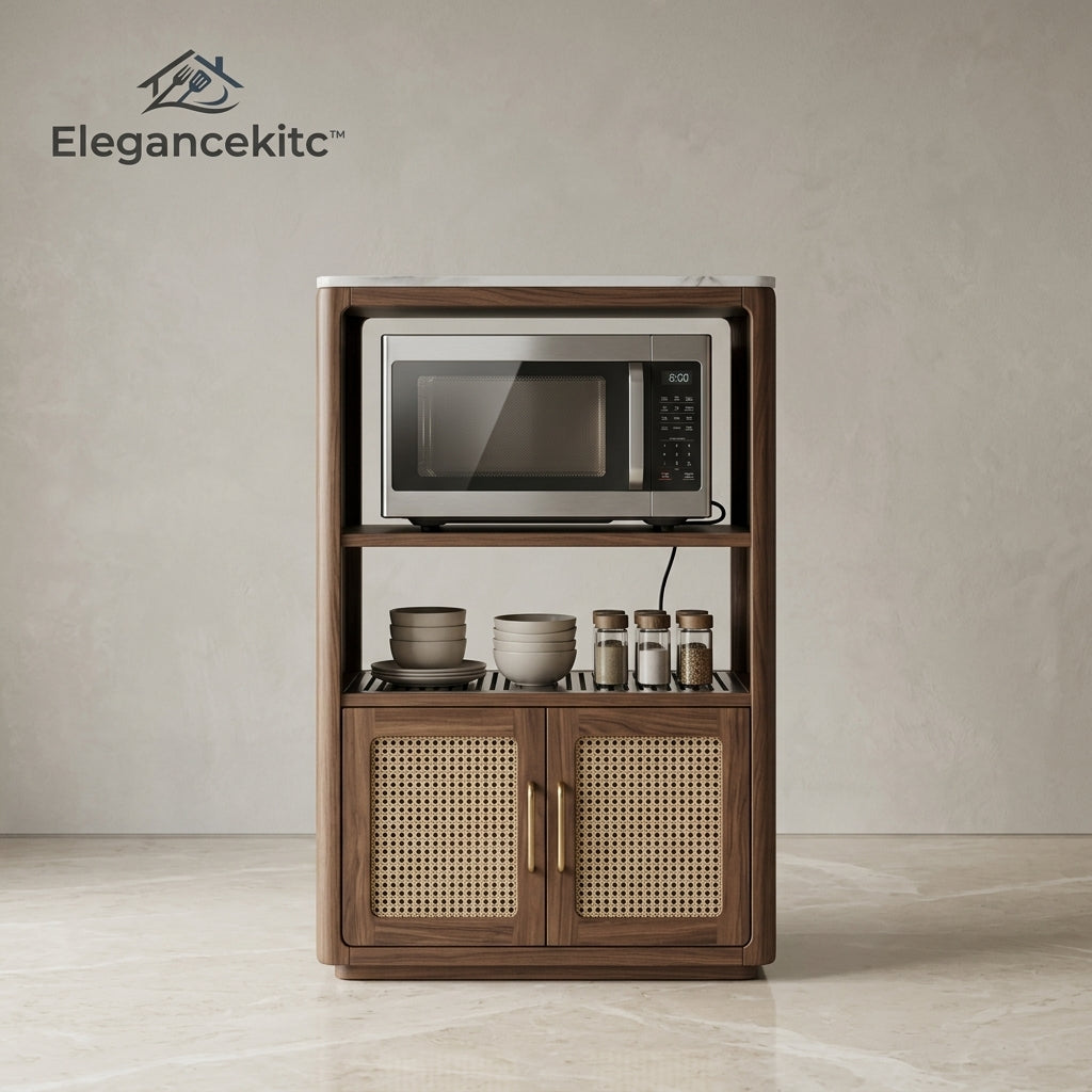 HearthShelf Microwave Storage Cabinet