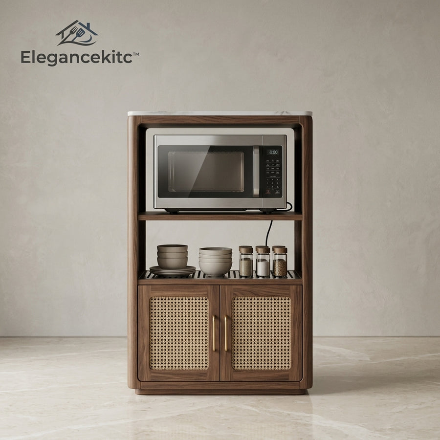 Elegancekitc HearthShelf Microwave Storage Cabinet